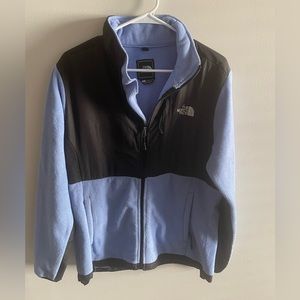 Purple/black large north face jacket